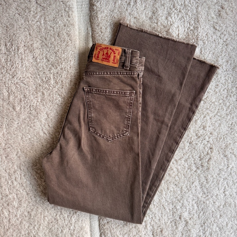 DR.Denim brown high rise wide leg jeans